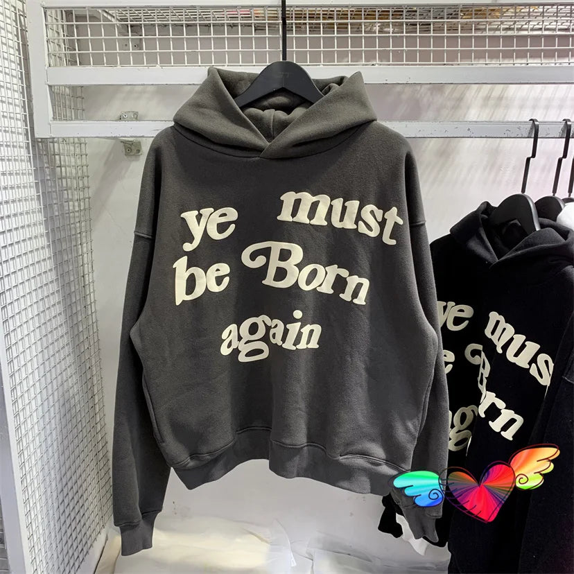 2023fw Puff Print Kanye West Hoodie Women