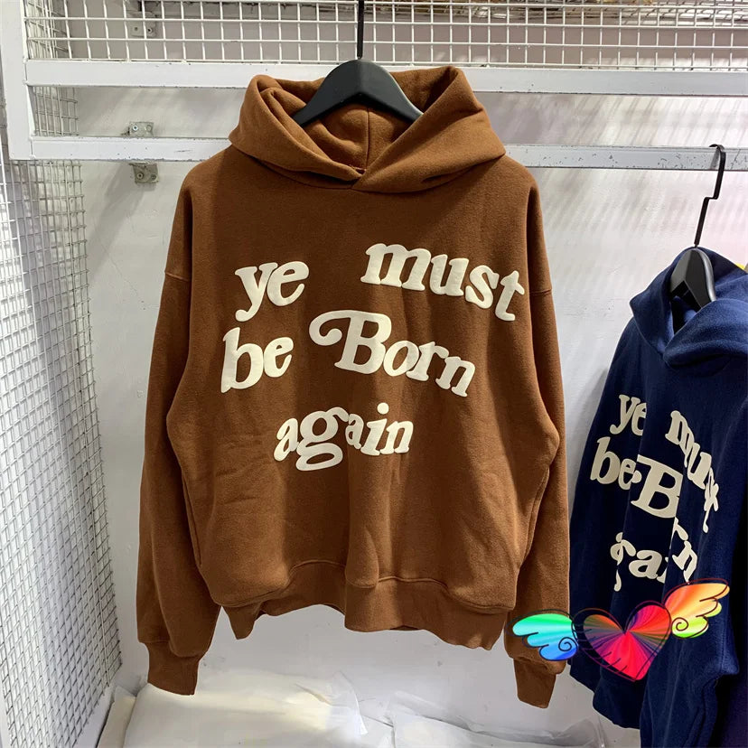 2023fw Puff Print Kanye West Hoodie Women