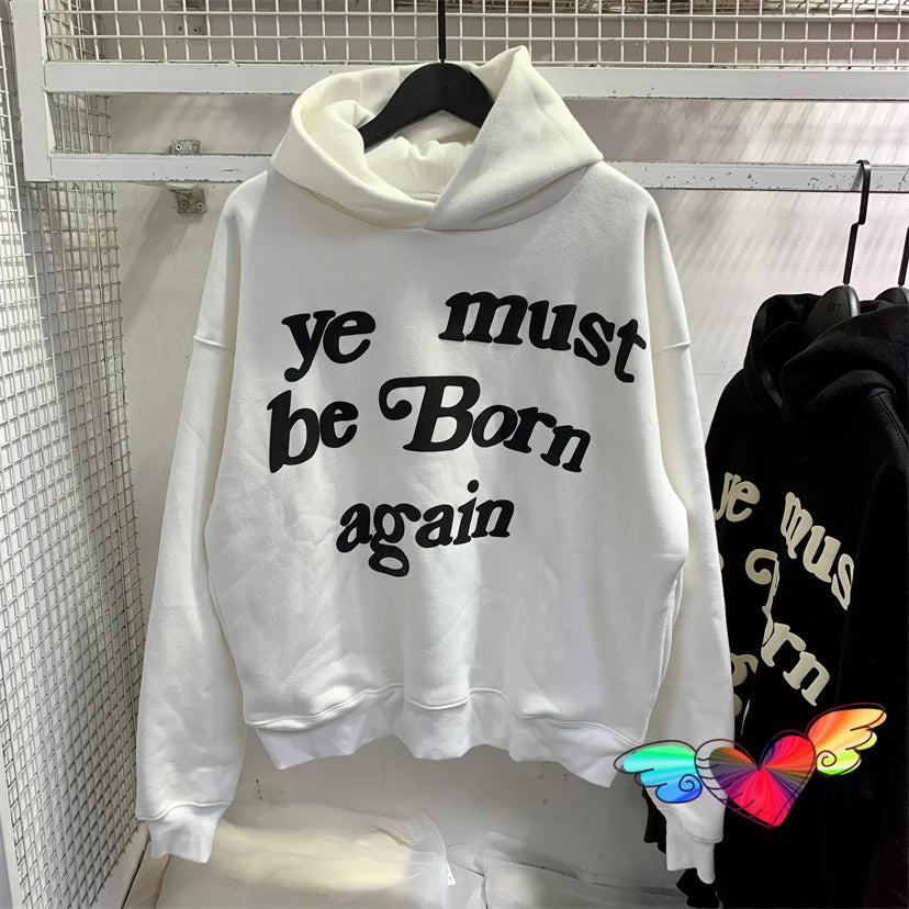 2023fw Puff Print Kanye West Hoodie Women